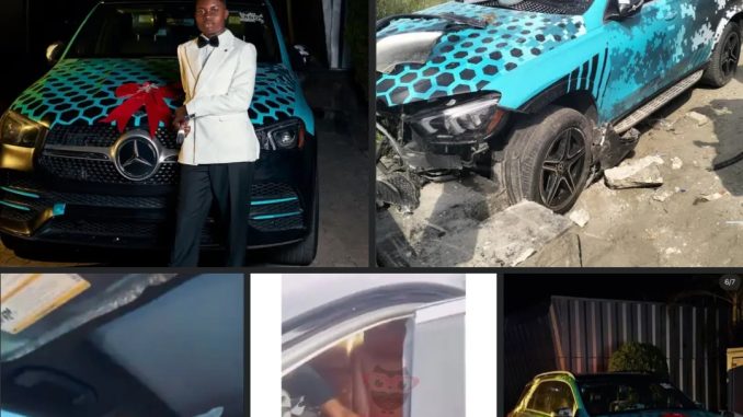 Nigerian TikTok Star Peller Involved in Car Crash Following Emotional Dispute With Girlfriend Jarvis (Video)
